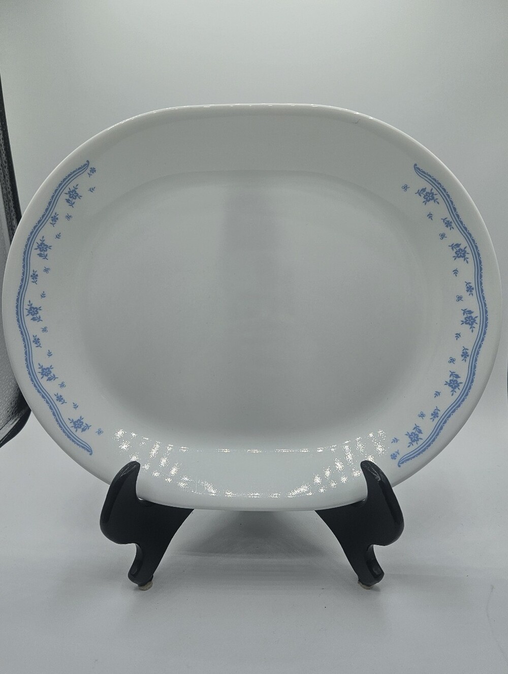 Corelle MORNING BLUE 12" Oval Serving Platter Vintage, USA